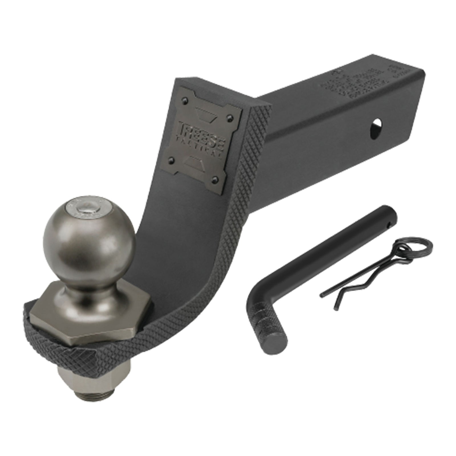 Reese Towpower Interlock Tactical Trailer Hitch Ball Mount Starter Kit, Black - VMInnovations