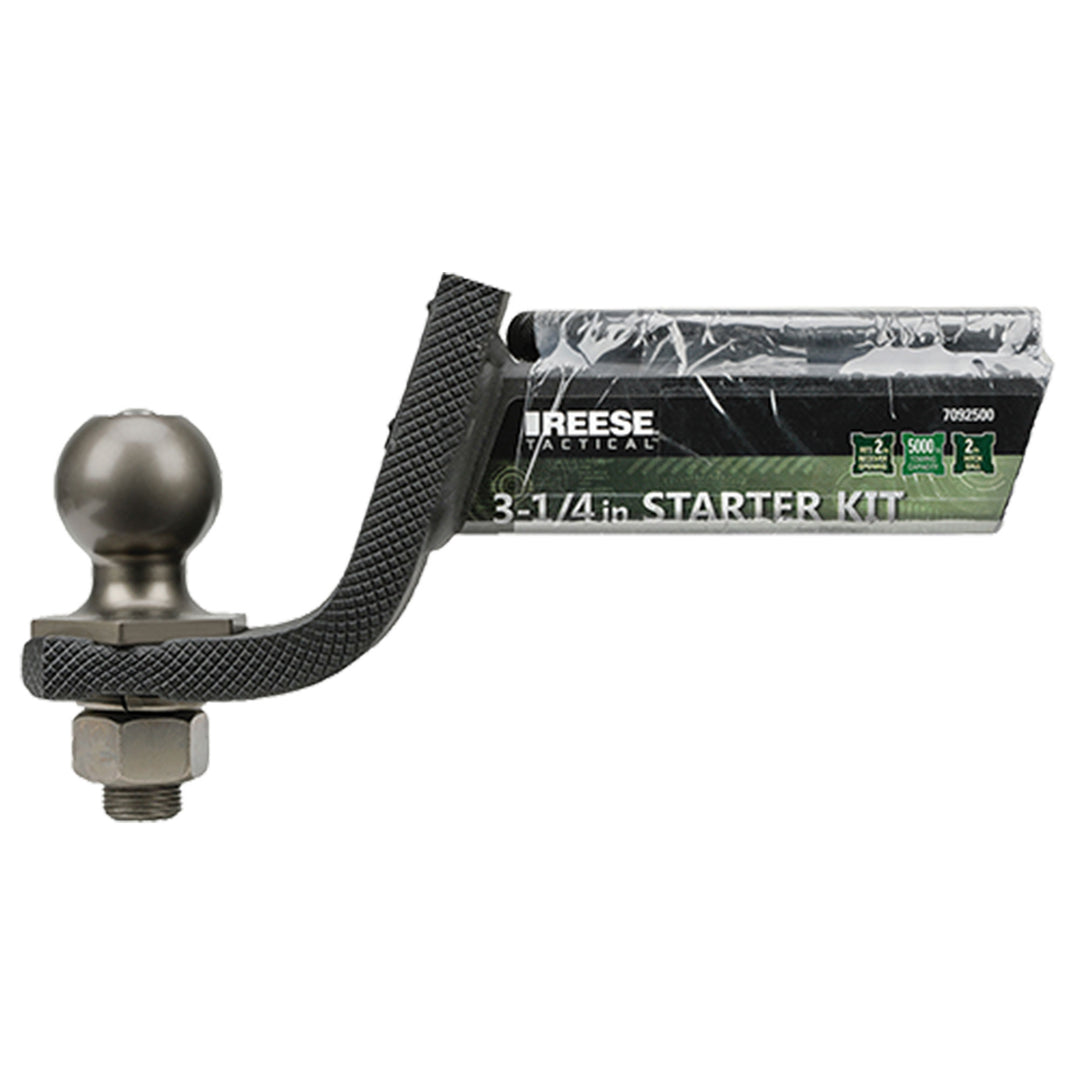 Reese Towpower Interlock Tactical Trailer Hitch Ball Mount Starter Kit, Black - VMInnovations