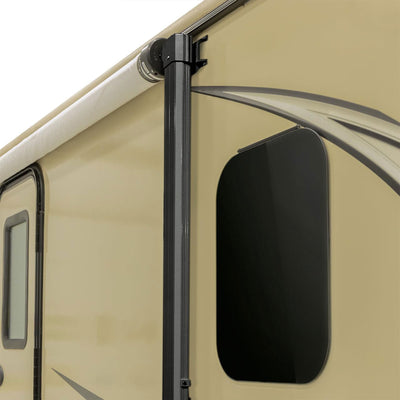 RecPro RV 21 Ft Awning Frame with Durable Fabric Outdoor Camper Cover, Charcoal