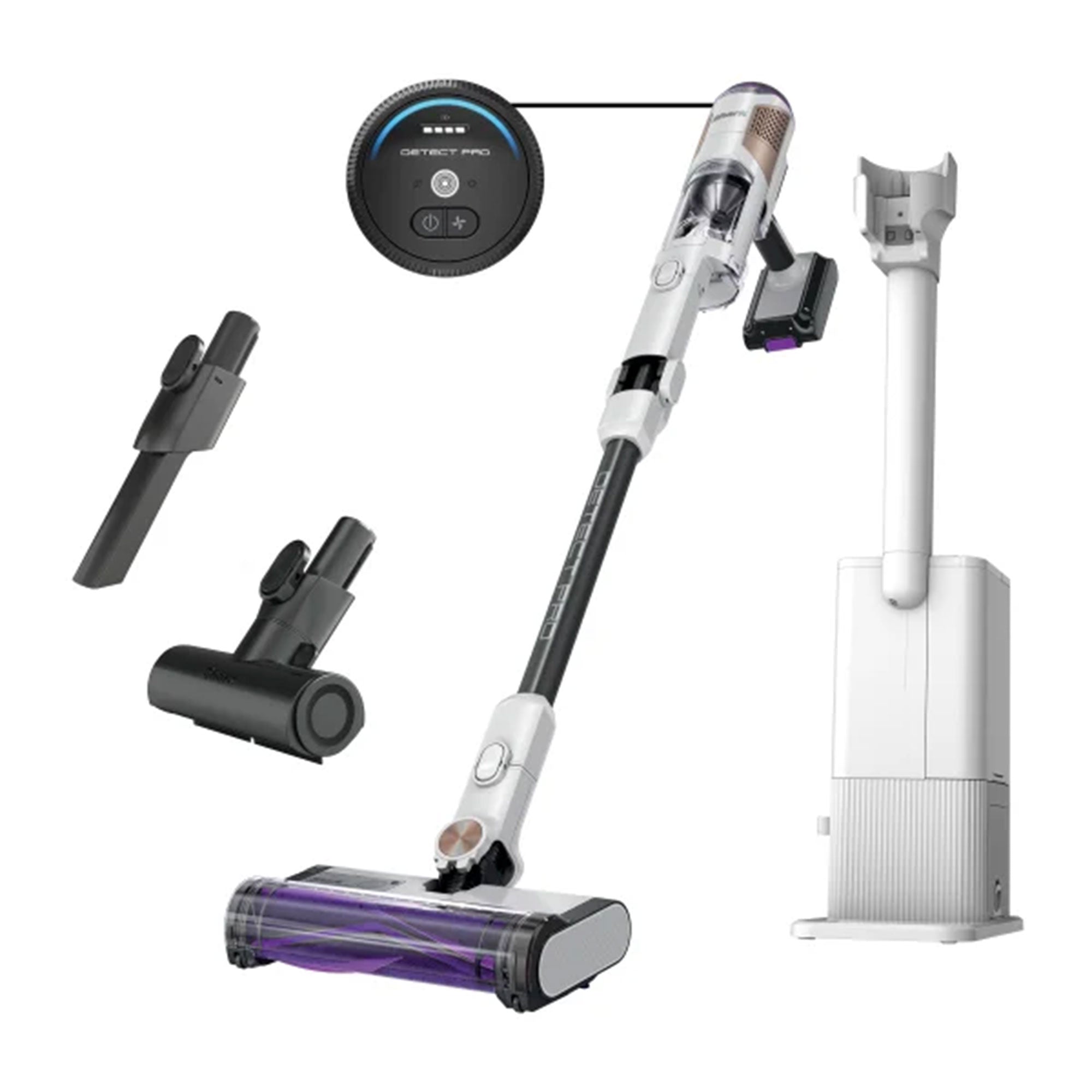 Shark Cordless Detect Pro Auto Empty Stick Vacuum, White (Used)