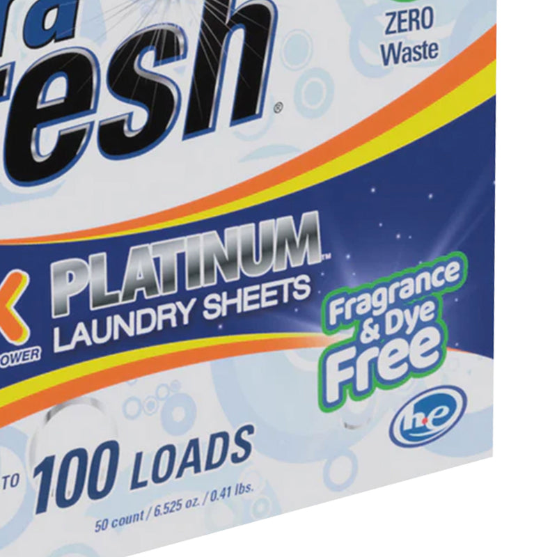 Ultra Fresh Platinum 6X Laundry Detergent Fragrance Sheets with Dye Free, 2 Pack