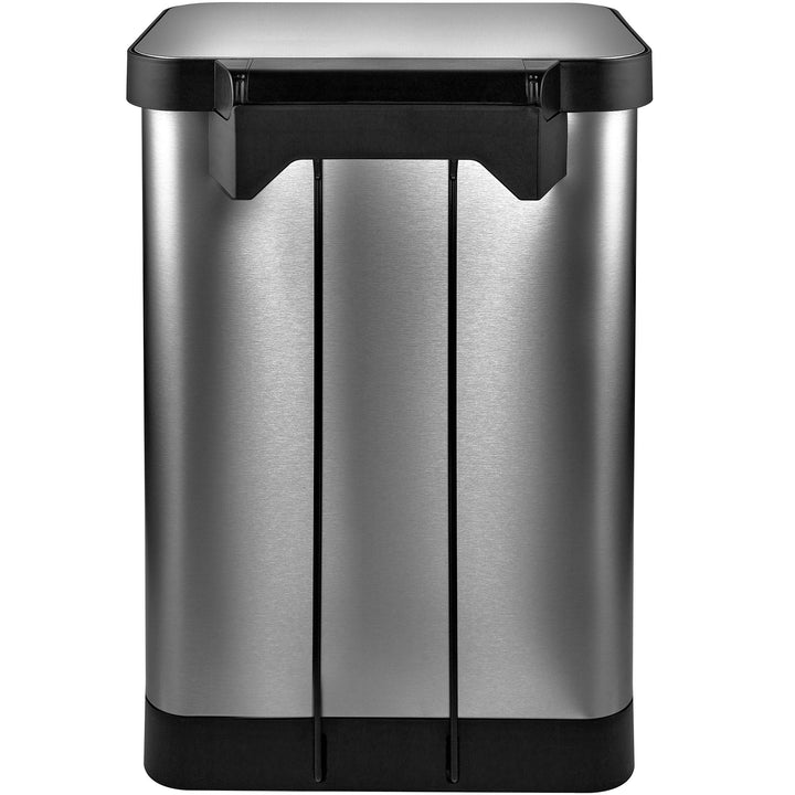 Hefty Stainless Steel Step Trash Cans w/Lids, 12.7 Gal & 1.3 Gal Bin (Open Box)