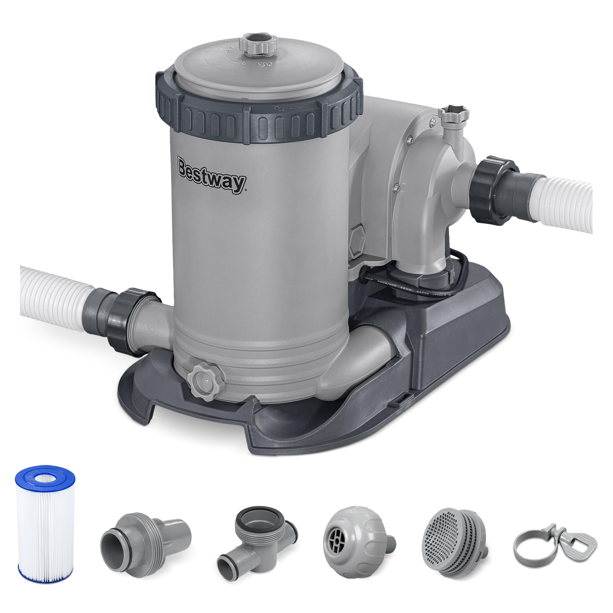 Bestway 2,500 Gallon Filter Pump Set for Above Ground  Swimming Pools (Used)