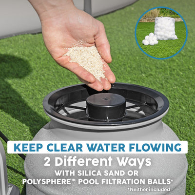 Bestway 1,500 Gal Sand Filter Pump for Above Ground Swimming Pools (Open Box)