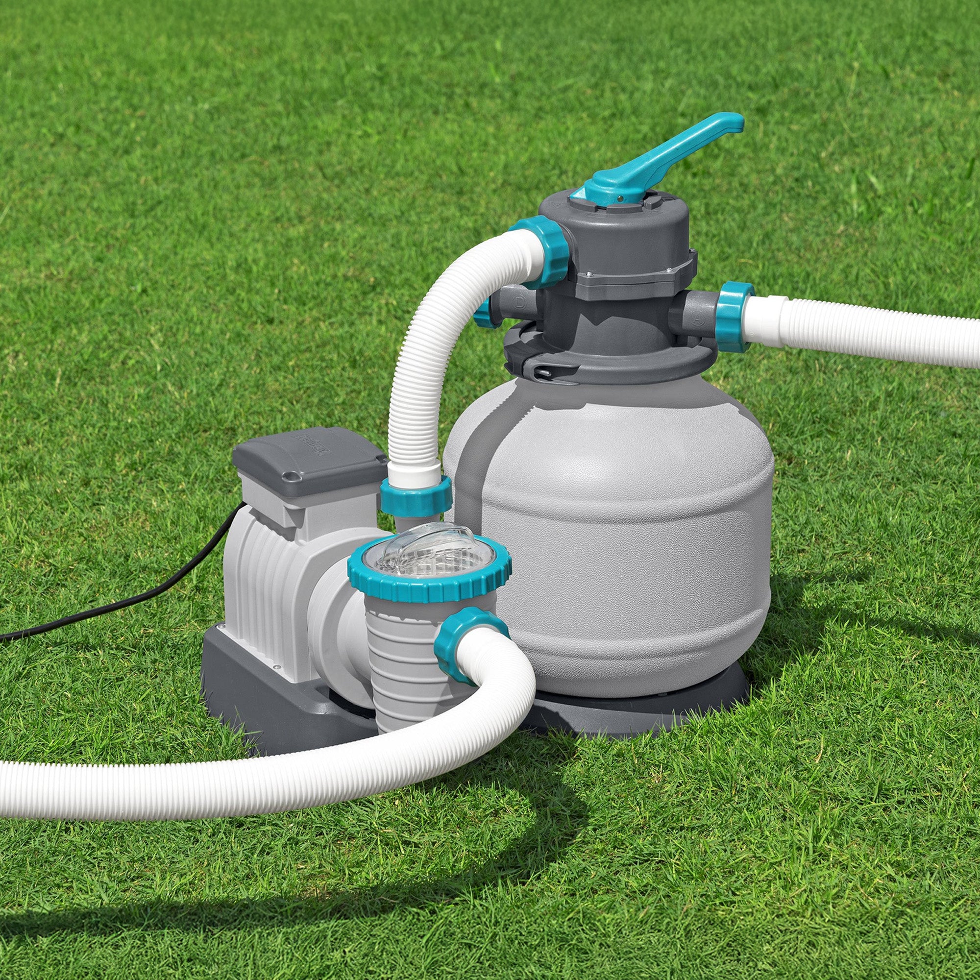 Bestway 2,200 Gallon Sand Filter Pump for Above Ground Outdoor Swimming Pools - VMInnovations