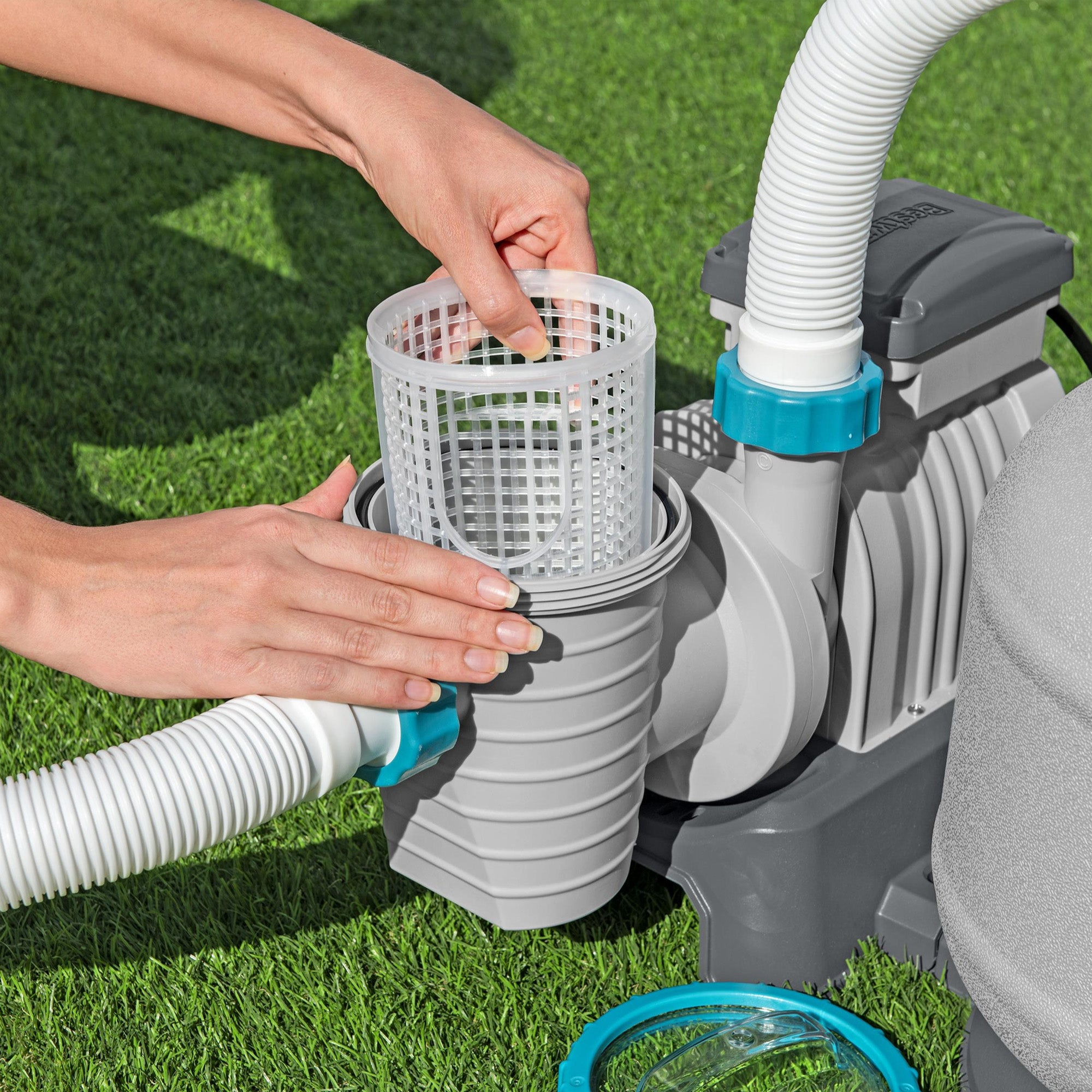 Bestway 2,200 Gallon Sand Filter Pump for Above Ground Outdoor Swimming Pools - VMInnovations