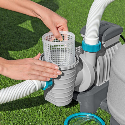 Bestway 2,200 Gallon Sand Filter Pump for Above Ground Outdoor Swimming Pools - VMInnovations