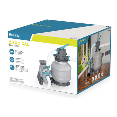 Bestway 2,200 Gallon Sand Filter Pump for Above Ground Outdoor Swimming Pools - VMInnovations