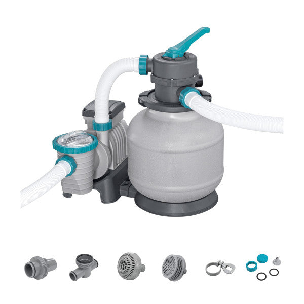 Bestway 2,200 Gallon Sand Filter Pump for Above Ground Outdoor Swimming Pools - VMInnovations