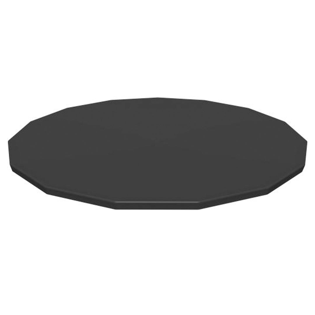 Bestway Round Pool Cover for 15 Foot Above Ground Pools, Black (Cover Only)