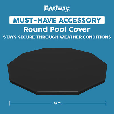 Bestway Round Pool Cover for 18' Round Frame & 16' Steel Wall Above Ground Pools