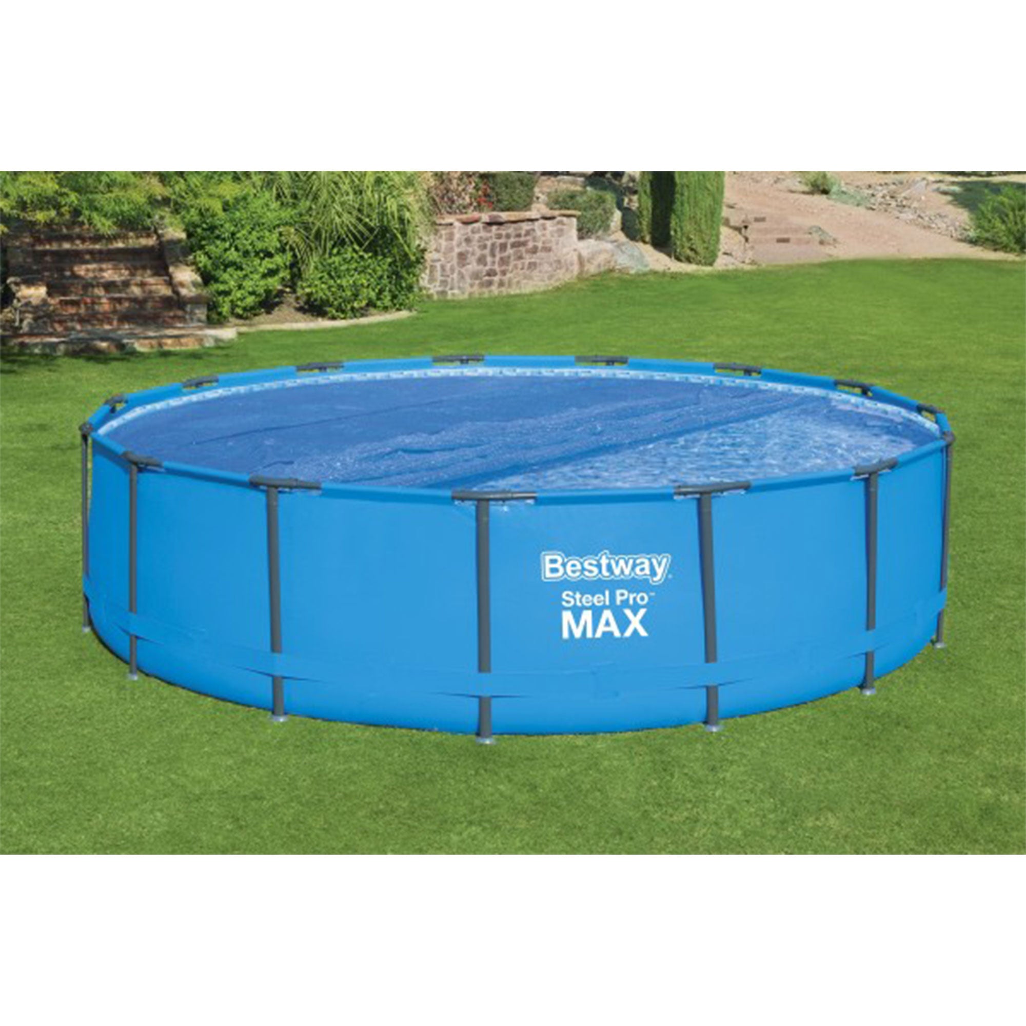 Bestway Round Solar Cover for 15' & 16' Above Ground Pools, Cover Only(Open Box) - VMInnovations