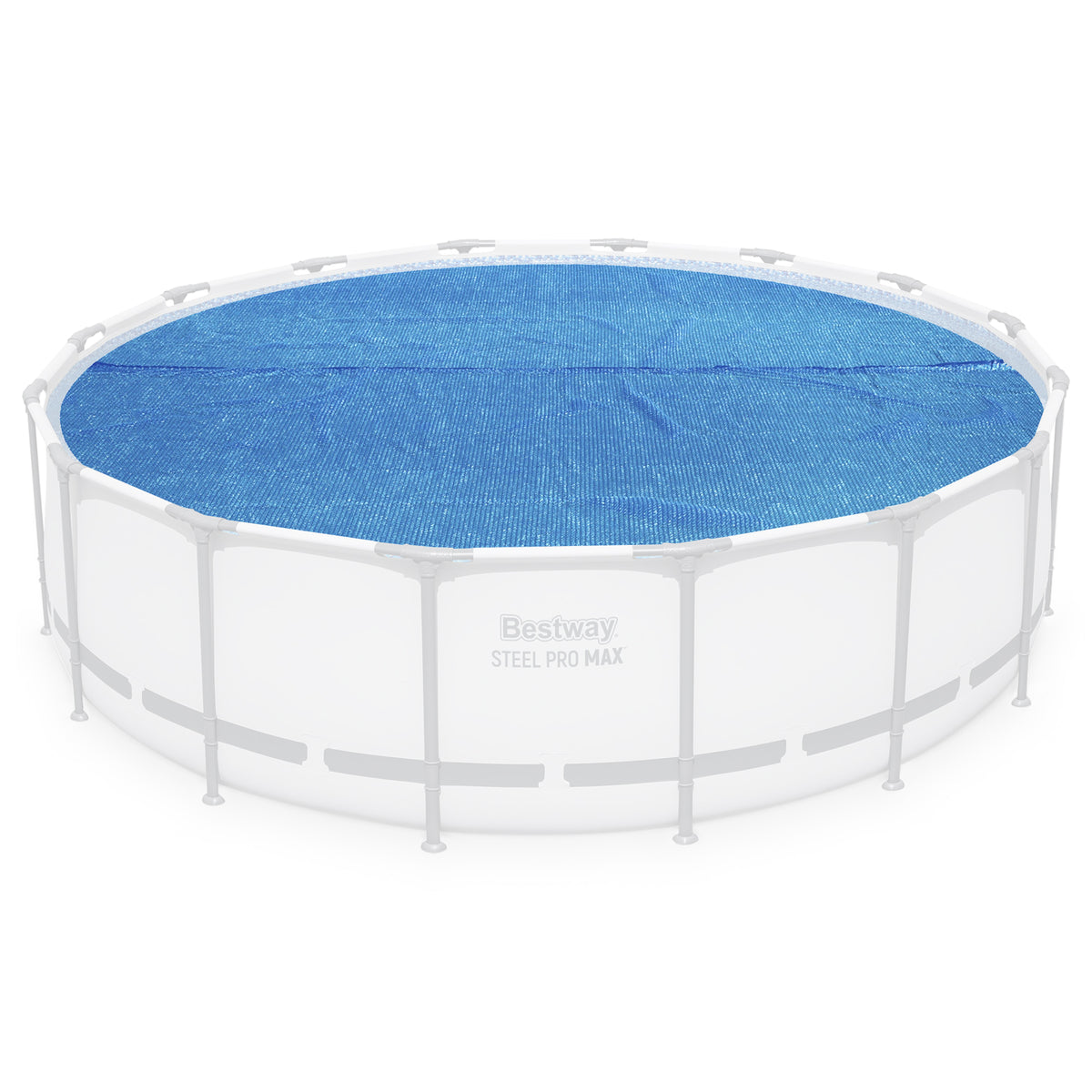 Bestway Round Solar Cover for 15' and 16' Above Ground Pools, Blue (Cover Only) - VMInnovations
