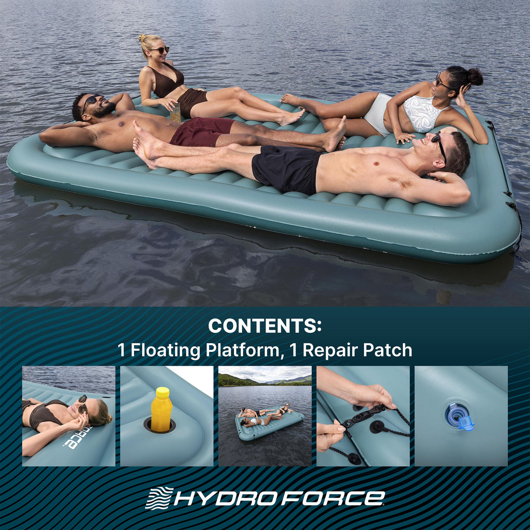 Bestway Hydro-Force Sun Soaker Inflatable 4Person Water Float Platform(Open Box)