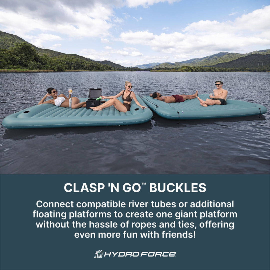 Bestway Hydro-Force Sun Soaker Inflatable 4Person Water Float Platform(Open Box)