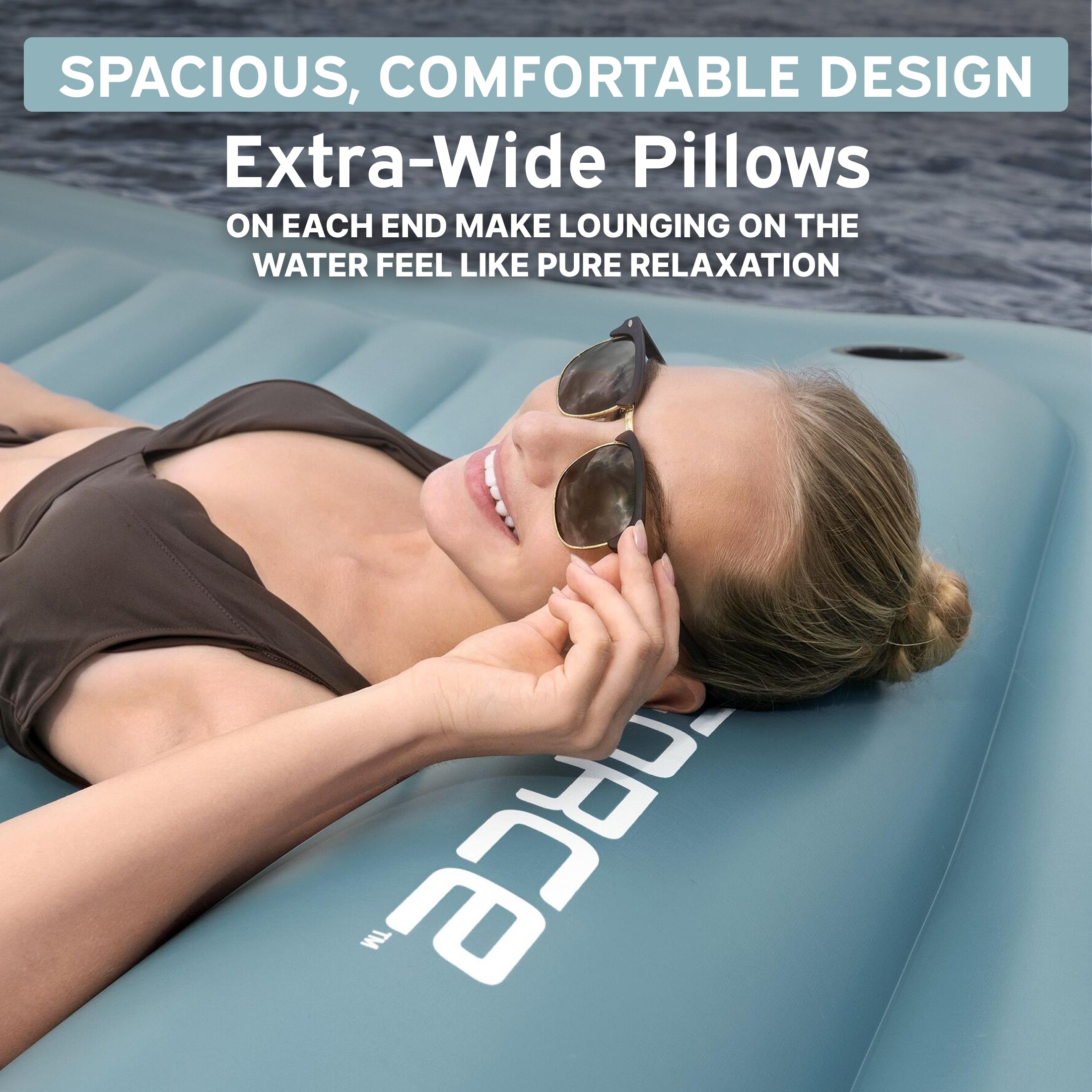 Bestway Hydro-Force Sun Soaker Inflatable 4 Person Water Float Platform Lounger - VMInnovations