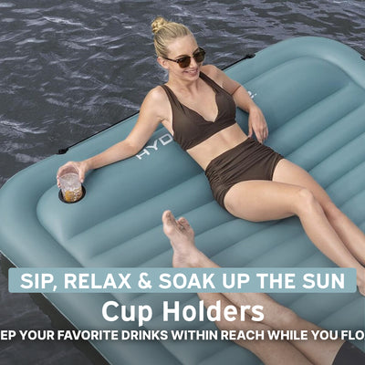 Bestway Hydro-Force Sun Soaker Inflatable 4 Person Water Float Platform Lounger - VMInnovations