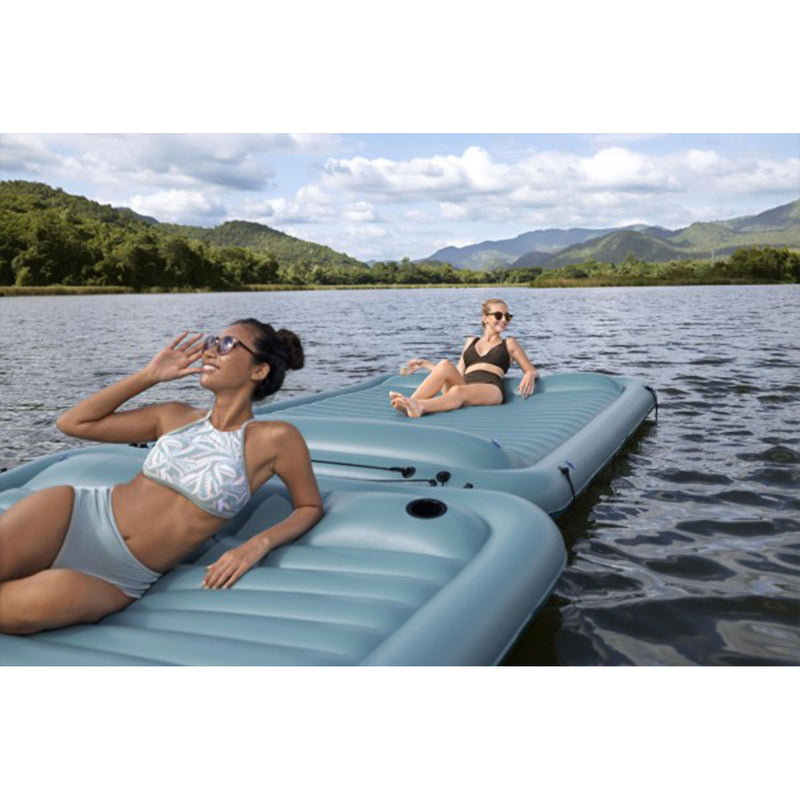 Bestway Hydro-Force Sun Soaker Inflatable 4 Person Water Float Platform Lounger