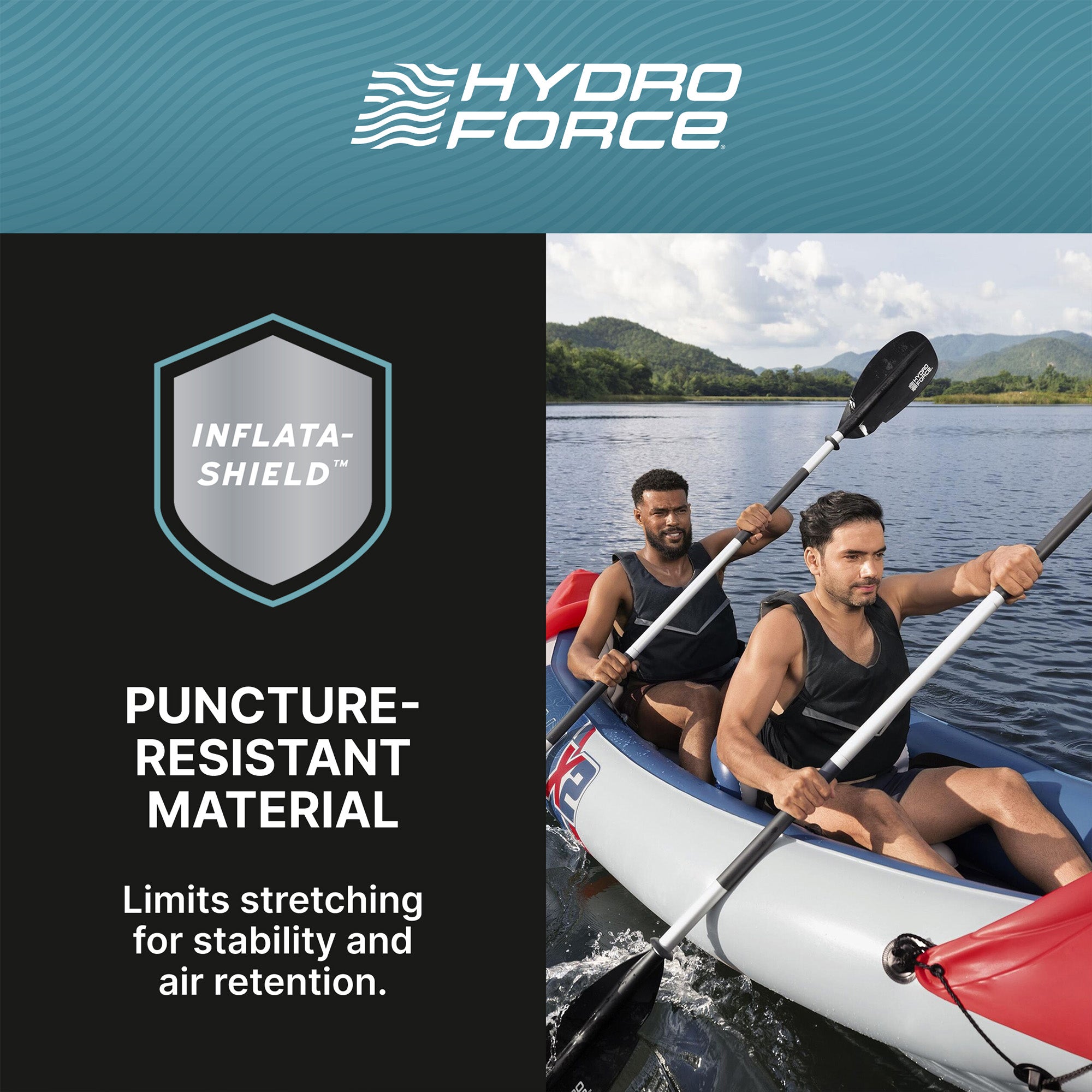 Bestway Rapid X2 Inflatable 2 Person Kayak Outdoor Water Sport Set (Open Box) - VMInnovations