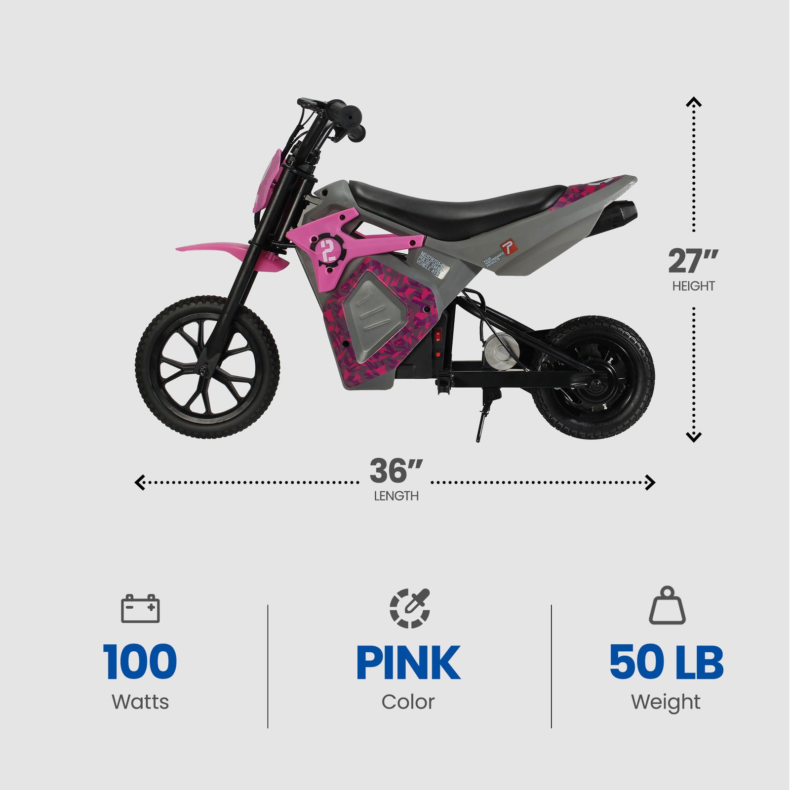 Pulse Performance 24V Motorcycle and Rechargeable Battery, Pink (Open Box) - VMInnovations
