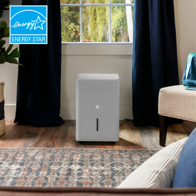 GE Portable 50 Pt Dehumidifier w/Smart Dry for Wet Spaces, Gray (Used) - VMInnovations