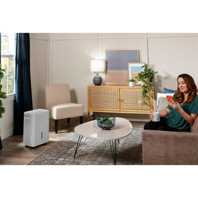 GE Portable 50 Pt Dehumidifier w/Smart Dry for Wet Spaces, Gray(Open Box) - VMInnovations