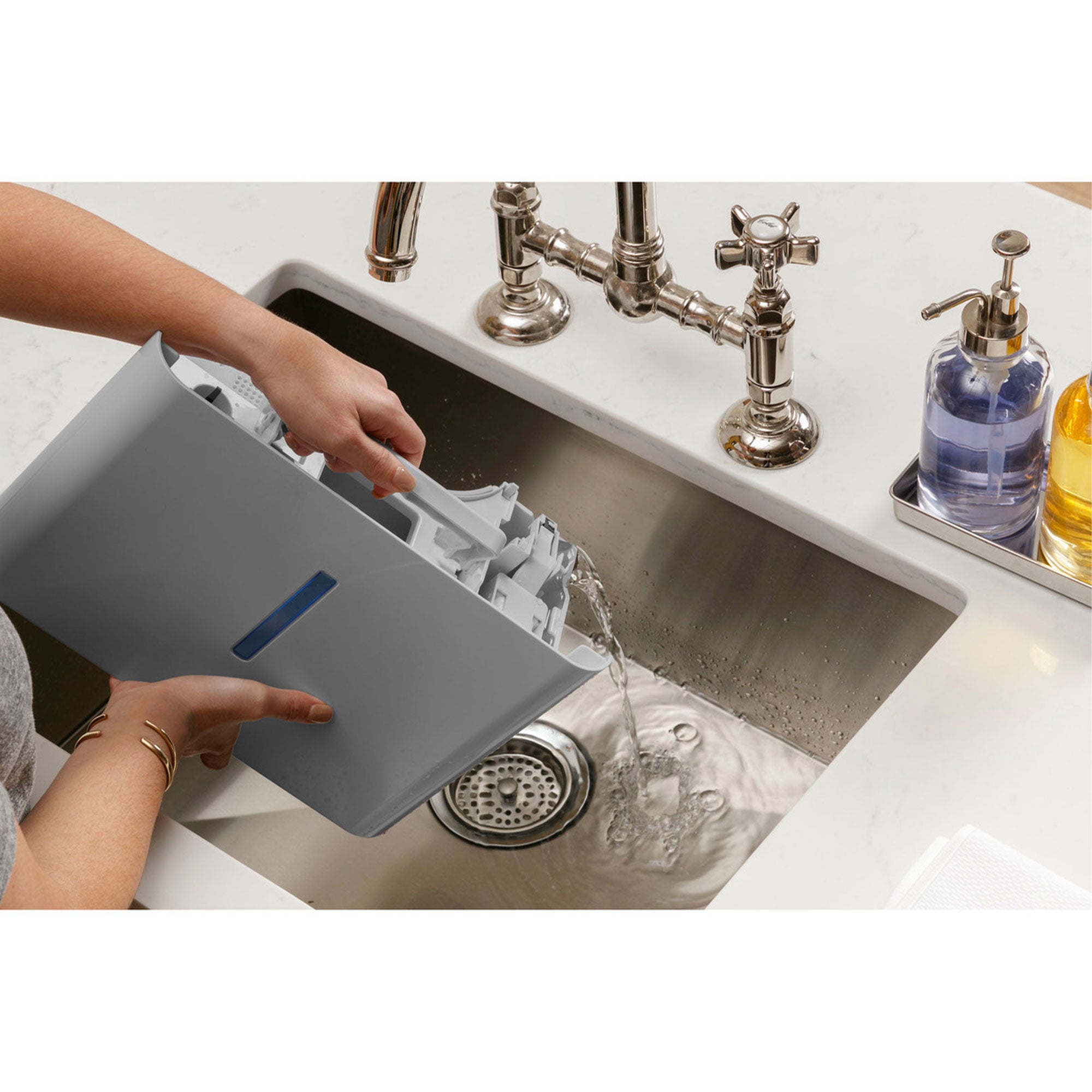 GE Portable 50 Pt Dehumidifier w/Smart Dry for Wet Spaces, Gray(Open Box) - VMInnovations