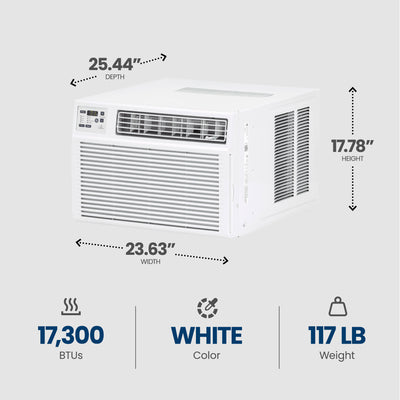 GE 17300 BTU Window Air Conditioner for Rooms 1000 Sq Ft (Certified Refurbished)