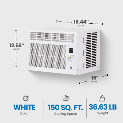 GE 5000BTU Window Air Conditioner Covers up to 150 Sq Ft (Certified Refurbished)