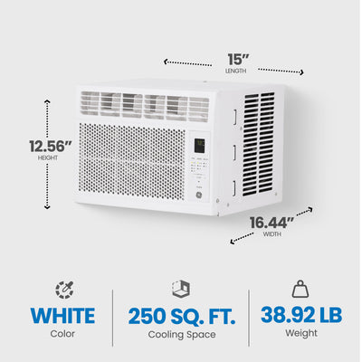 GE 6000BTU Window Air Conditioner Covers up to 250 Sq Ft (Certified Refurbished)