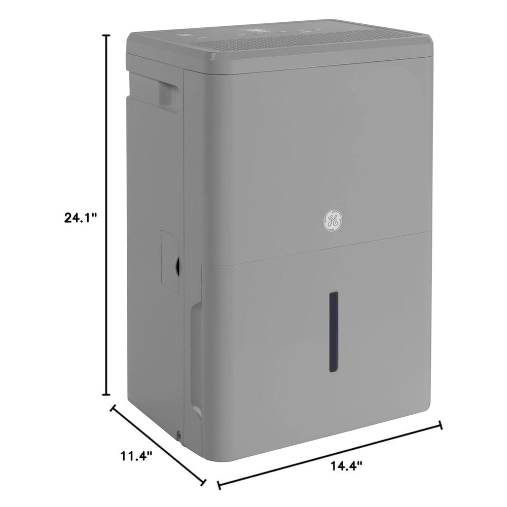 GE Portable 50 Pt Smart Dehumidifier Built In Pump, Gray (Open Box) - VMInnovations