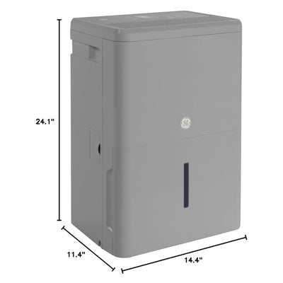 GE Portable 50 Pt Smart Dehumidifier Built In Pump, Gray  (Used) - VMInnovations