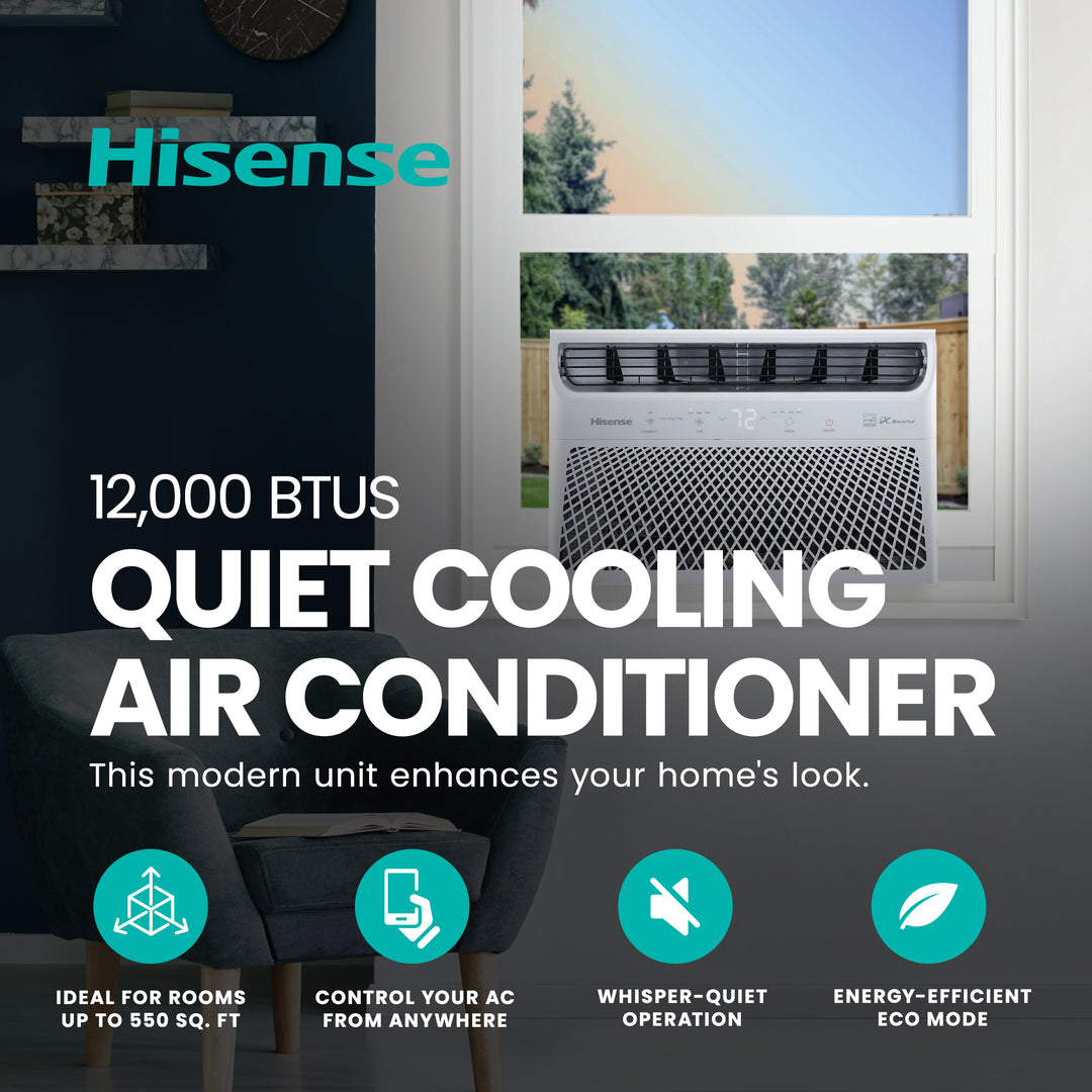 Hisense 12,000 BTU Window Quiet Cooling Air Conditioner (Certified Refurbished)