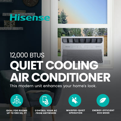 Hisense 12,000 BTU Window Quiet Cooling Air Conditioner (Certified Refurbished) - VMInnovations