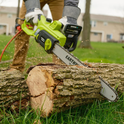 Earthwise Power Tools 8 Inch 15 Ampere Corded Electric Chainsaw with Handle