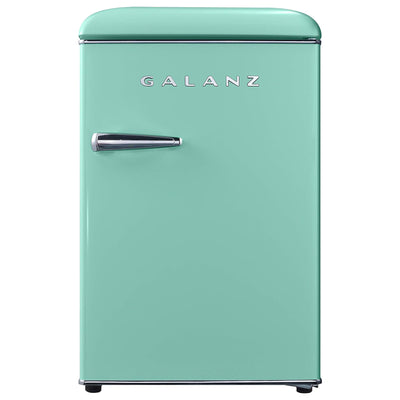 Galanz Retro Energy Efficient Compact Refrigerator w/Freezer, 2.5 Cu Ft, Green - VMInnovations