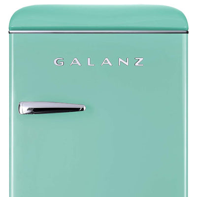 Galanz Retro Energy Efficient Compact Refrigerator w/Freezer, 3.3 Cu Ft, Green (Used)