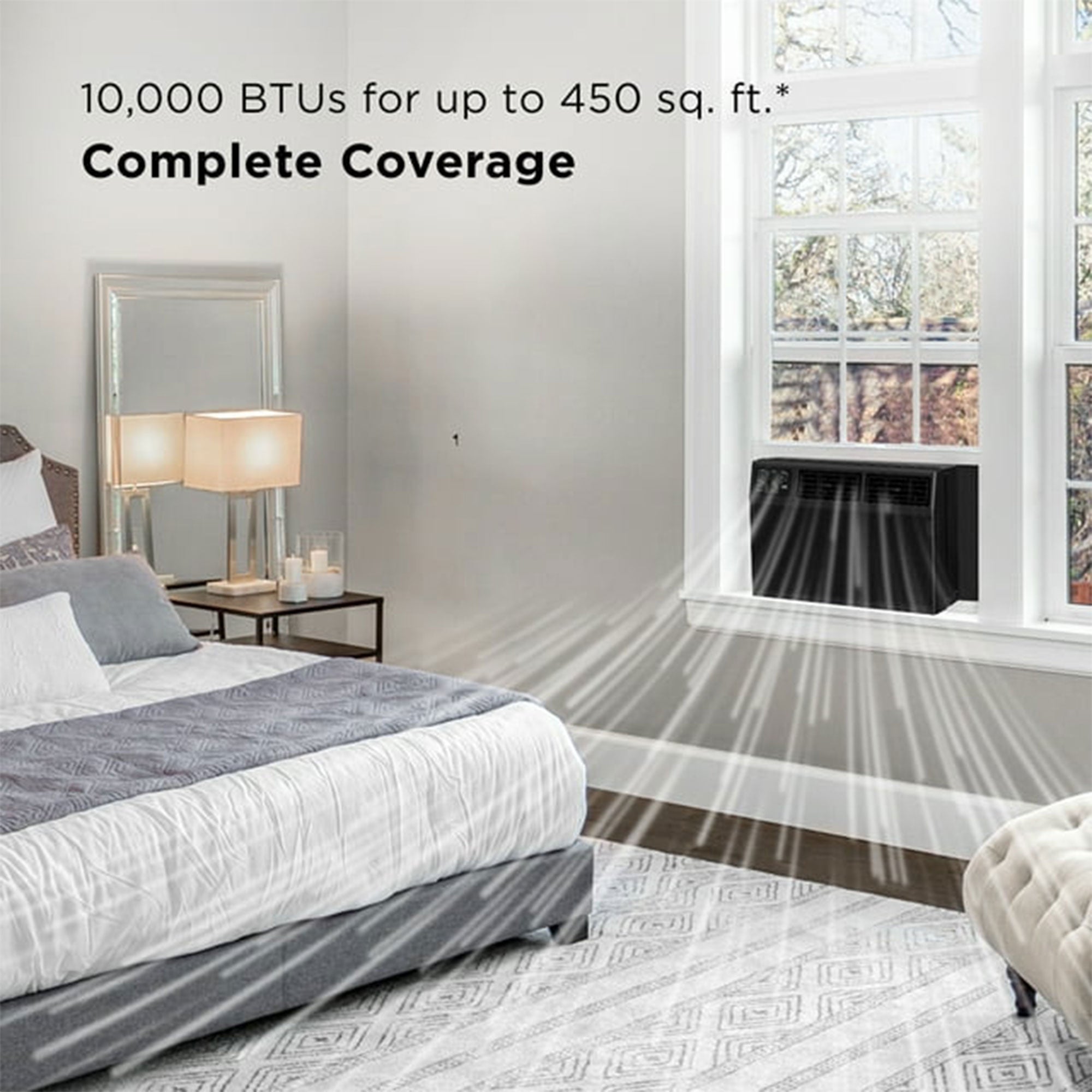TCL 10,000 BTU Window Air Conditioner, 450 Sq Ft, White (Open Box) - VMInnovations