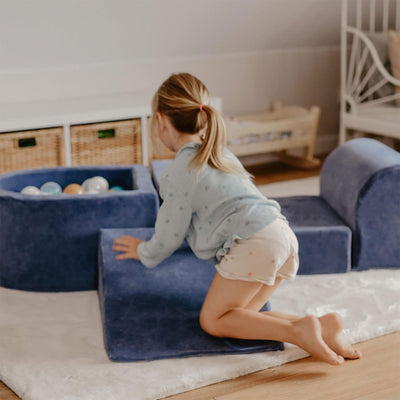 MeowBaby 3 Elements Foam Climbing Blocks with Velvet Cover, White (Open Box)