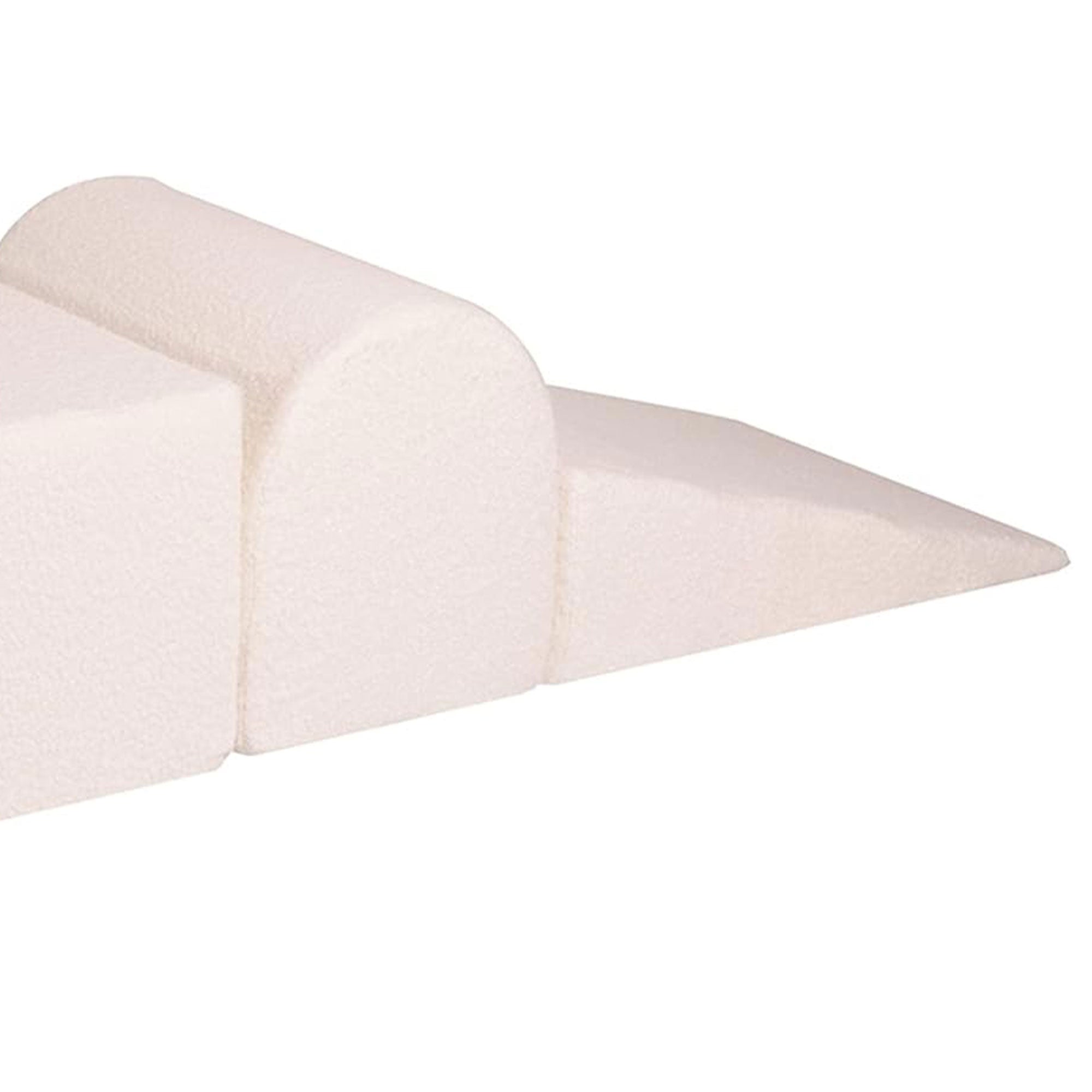 MeowBaby 3 Elements Foam Climbing Blocks with Velvet Cover, White (Open Box) - VMInnovations