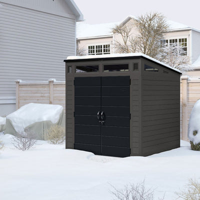 Suncast Modernist 7 f. x 7 ft. Storage Shed with 317 Cubic Feet of Storage Space - VMInnovations