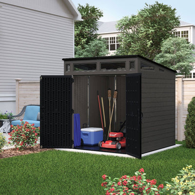 Suncast Modernist 7 f. x 7 ft. Storage Shed with 317 Cubic Feet of Storage Space - VMInnovations