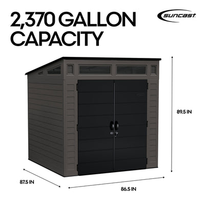 Suncast Modernist 7 f. x 7 ft. Storage Shed with 317 Cubic Feet of Storage Space - VMInnovations