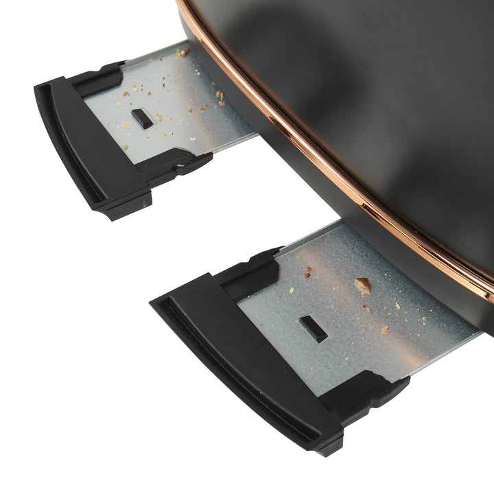 Haden Dorset 4 Slice Wide Slot Toaster & 12 Cup Coffee Maker, Black & Copper