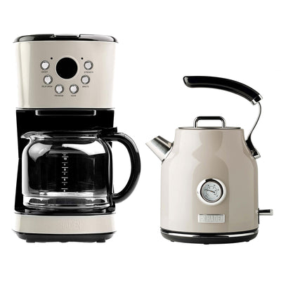 Haden Retro Style 12 Cup Coffee Maker Machine with Dorset 1.7L Electric Kettle