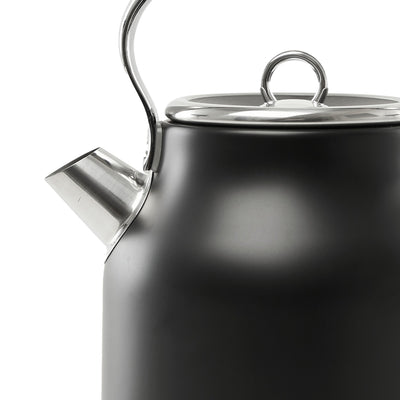 Haden Heritage 4 Slice Wide Slot Toaster & Electric Water Kettle, Black & Chrome