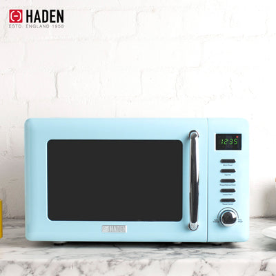 Haden Heritage 1.7L Electric Water Kettle & Compact Microwave Turquoise & Chrome