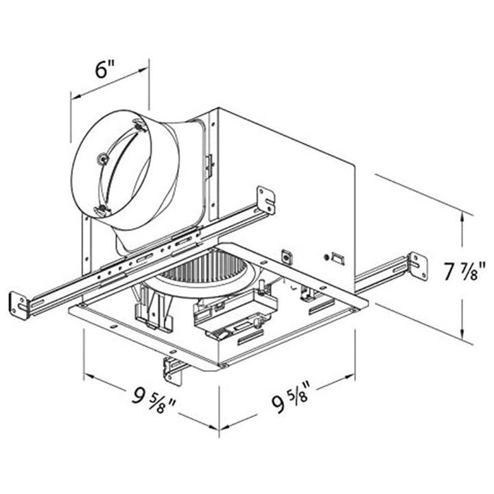 Delta Breez Exhaust Fan w/Dual Speed Adjustable, 80/110 CFM, White (Open Box)