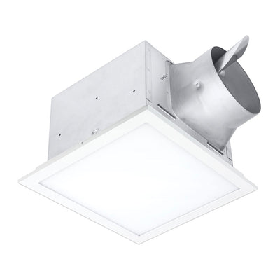 Delta Breez Fan Edge-Lit LED Adjustable Color Light, 80/110 CFM, White(Open Box) - VMInnovations