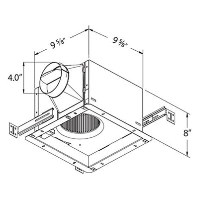 Delta Breez Signature 130 CFM Exhaust Bathroom Fan with Humidity Sensor, White